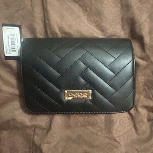 Bebe Black bag  with Gold Accent